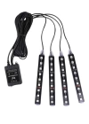 Araç Içi Aydınlatma Kumandalı 12 Led Ayak Altı Led Ambiyans Işığı Sese Duyarlı Kumandalı