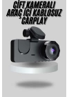 Araç İçi Dikiz Kamerası Sürüş Kaydedici 3 Lensli DVR Kamera