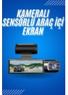 Araç İçi Full Hd Kamera Ön ve Arka Kameralı Ekranlı Araç Kamerası