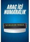 Araç İçi Numaratör Numaralık Oto Cam Kartı Fosforlu Numaratör