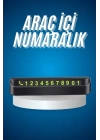 Araç İçi Numaratör Numaralık Oto Cam Kartı Fosforlu Numaratör