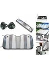 Araç Ön Cam Katlanabilir Güneşlik UV ve Isı Koruma Renault Megane Fiat Egea Hyundai i20 Opel Astra