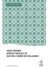 Arap Dilinde Mefûlü Mutlak Ve Kur’Ân-I Kerim’De Kullanımı