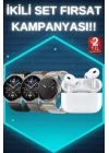 Aynalı Bluetooth Kulaklık Yeni Nesil Akıllı Saat Titreşimli Nabız Ölçer Spor Modları