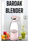 Bardak Blender Smoothie Meyve Sıkacağı Şarjlı Cam Taşınabilir
