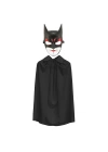 Batman Maskesi Cat Woman Ve Batman Pelerini 90 Cm Siyah Renk Set