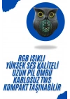 Baykuş Görünümlü Işıklı Bluetooth Speaker Bluetooth Hoparlör