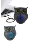 Baykuş Görünümlü Işıklı Bluetooth Speaker Bluetooth Hoparlör