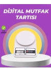 Beyaz Plastik Dijital Mutfak Tartısı – 24x16.8x1.5cm