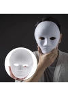 Beyaz Renk Boyanabilir Anonim Tam Yüz Cosplay Maske 24x18 cm