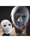 Beyaz Renk Boyanabilir Anonim Tam Yüz Cosplay Maske 24x18 Cm