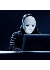 Beyaz Renk Boyanabilir Anonim Tam Yüz Cosplay Maske 24x18 Cm