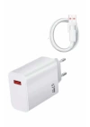 Beyaz Ultra Plus Hızlı Şarj Seti Şarj Adaptörü ve Kablosu 67W