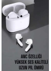 Beyaz Yeni Nesil Pro Bluetooth Kulaklık Yüksek Ses Kaliteli ANC Özelliği