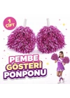 BFS 1 Çift ( 2 Adet ) Pembe Renk 23 Nisan 19 Mayıs 29 Ekim Okul Gösteri Ponponları