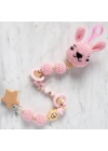 BFS  10 Adet Pembe Yassı Ahşap Boncuk