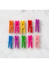 BFS  10 lu Karışık Renk Mini Ahşap Mandal