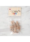 BFS  10 lu Natural Mini Ahşap Mandal