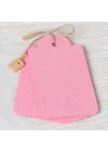 BFS  10lu Pembe Etiket ve Klipsli Etiket İpi