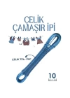 BFS  10 mt Çelik Çamaşır İpi Pvc Kaplı Dayanıklı Çamaşır İpi Balkon Çamaşır İpi
