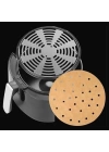 BFS 100 Adet  Air Fryer Pişirme Kağıdı Tek Kullanımlık Hava Fritözü Yuvarlak Delikli Model