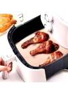 BFS 100 Adet Air Fryer Pişirme Kağıdı Tek Kullanımlık Yağ Su Geçirmez Yapışmaz Deliksiz Düz Kare Model