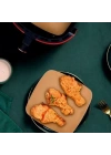 BFS 100 Adet Air Fryer Pişirme Kağıdı Tek Kullanımlık Yağ Su Geçirmez Yapışmaz Deliksiz Düz Kare Model