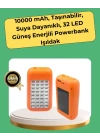 BFS 10000 mAh Güneş Enerjili Taşınabilir Şarj Cihazı ve Aydınlatma Cihazı