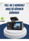 BFS 1080P Üç Kameralı Araç Kamerası Wi-Fi Destekli Park Modu ve G-Sensörlü