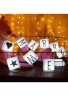 BFS  10lu Lightbox Işıklı Harf Mesaj Panosu Dekoratif  Harf Işık Zinciri