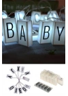 BFS  10lu Lightbox Işıklı Harf Mesaj Panosu Dekoratif  Harf Işık Zinciri