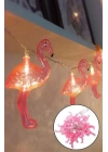 BFS  10lu Pilli Led Flamingo Dekoratif Işık Zinciri Aydınlatma 1,5 Mt