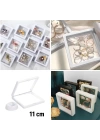BFS  11x11cm Standlı 3D Takı Ziynet Hatıra Koleksiyon Saklama Kutusu Şeffaf Film Çerçevesi
