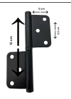 BFS 12 cm Siyah Yönsüz Cerman Menteşe
