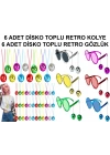 BFS 12 Parça Renkli Disko Toplu Retro Parti Seti – 6 Kolye + 6 Gözlük