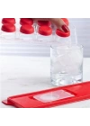 BFS  12li Kapaklı Yapışmaz Silikon Tabanlı Plastik Küp Buz Kalıbı
