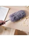 BFS  140 Cm Teleskopik Uzatılabilir Mikrofiber Yumuşak Başlıklı Gri Toz Alma Fırçası  Toz Püskülü