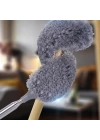 BFS  140 Cm Teleskopik Uzatılabilir Mikrofiber Yumuşak Başlıklı Gri Toz Alma Fırçası  Toz Püskülü