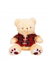 BFS 1510 Ekose Elbiseli Peluş Ayı 45 cm -Sunman