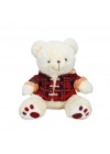 BFS 1510 Ekose Elbiseli Peluş Ayı 45 cm -Sunman