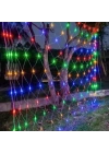 BFS  1x2 Metre Dekoratif File Ağ Perde 192 LED 8 Animasyonlu Farklı Işık Modu RGB Fişli