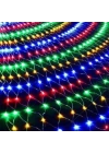 BFS  1x2 Metre Dekoratif File Ağ Perde 192 LED 8 Animasyonlu Farklı Işık Modu RGB Fişli