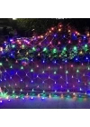 BFS  1x2 Metre Dekoratif File Ağ Perde 192 LED 8 Animasyonlu Farklı Işık Modu RGB Fişli