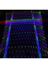 BFS  1x2 Metre Dekoratif File Ağ Perde 192 LED 8 Animasyonlu Farklı Işık Modu RGB Fişli