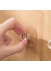 BFS  2 Adet Kristal Kendiliğinden Güçlü Yapışkanlı Kulp Askısı Tutma Kolu