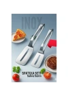 BFS 2 li Inox Spatula Seti – Pizza, Tatlı, Et Servisi İçin Ergonomik Tasarım