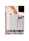 BFS 2 li Kesim Panosu Stantlı Yapışkanlı Kesim Tahtası BEYAZ Mikko Design