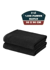BFS 2li Mikrofiber El Yüz Spor Havlusu 50x90 Siyah