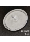 BFS  20 Adet Şeffaf Yuvarlak 3 Cm Çaplı Güçlü Disk Yapışkanlar