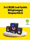 BFS 2.1 USB Bağlantılı Oyun Hoparlörü Renkli LED Işıklı
